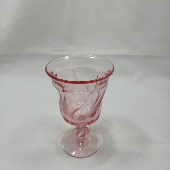 Set of Six (6) Pink Goblets Fostoria Jamestown Goblets - Picture 2 of 8